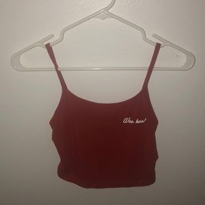 red Cropped Tank